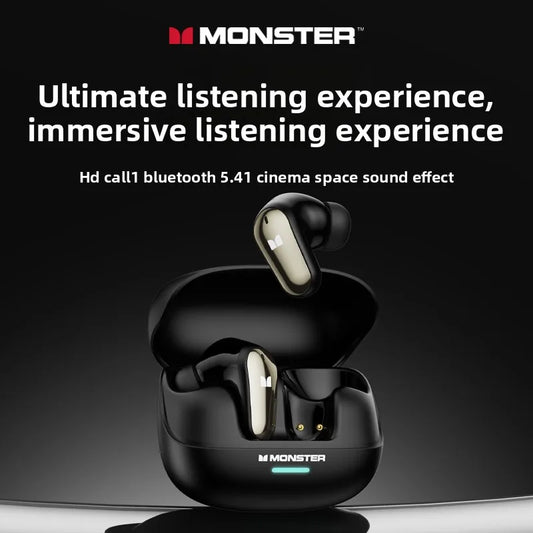 Monster MQT52 auriculares inalámbricos Bluetooth 5,4 batería de larga duración auriculares para juegos modo Dual auriculares de sonido estéreo HIFI con micrófono